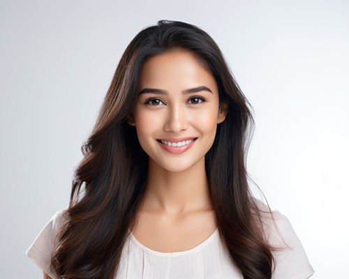 Happy young woman with beautiful smile