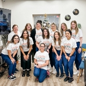 Elwood Avenue Dental team members wearing matching T shirts