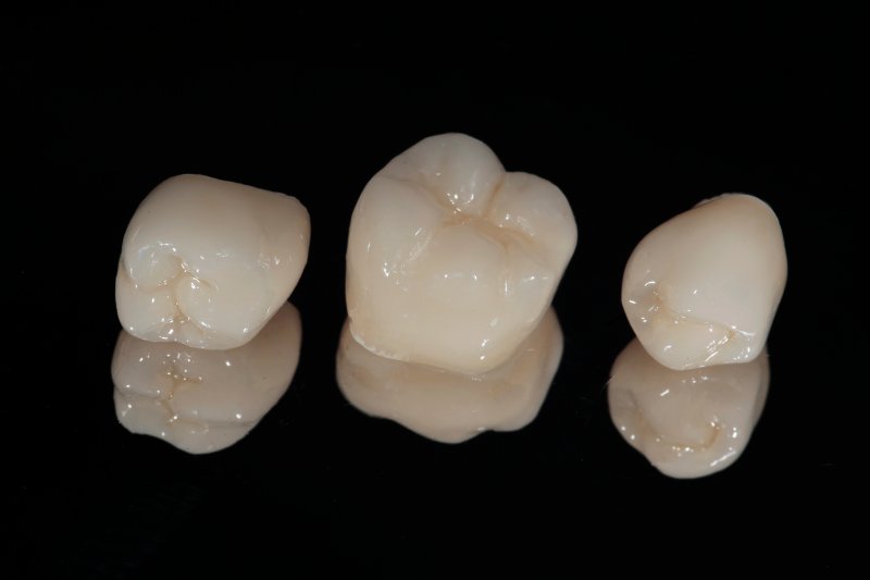 Dental crown lying on a table