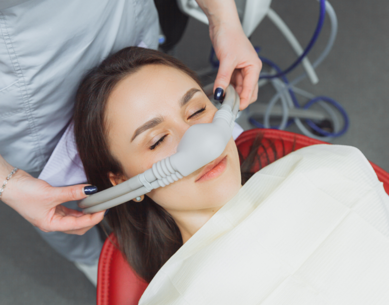 Patient undergoing sedation dentistry